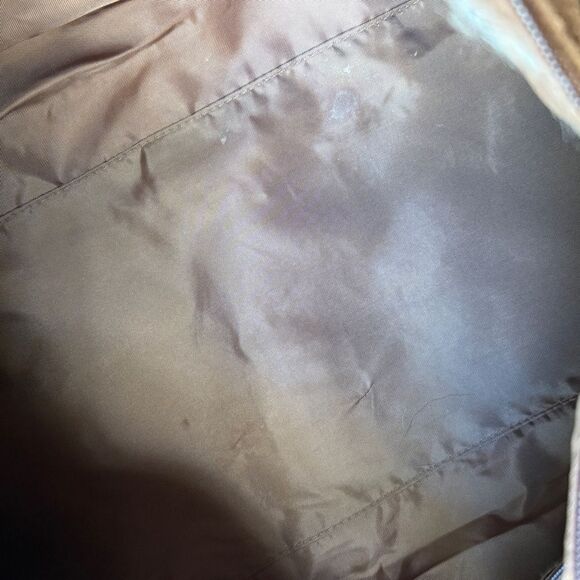 Vintage 2003 Marlboro Suede Leather Grit Gear Weekender Duffel Bag Brown - Picture 12 of 15